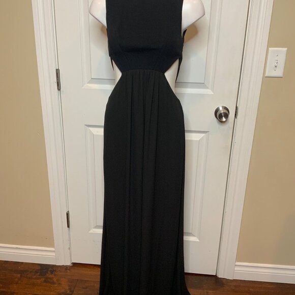 BCBG Max Azria Black Angelina Strappy Open Back Maxi Dress NWT,  Size 2 - Picture 1 of 9